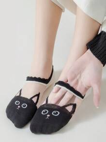 5 Pairs Women's Multi-Color Invisible Liner Socks, Suitable For Summer Wear