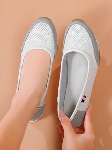 Zapatos planos casuales para mujer, cómodos con suela blanda y talla grande, best-sellers de loafers transpirables y antideslizantes, nuevos zapatos de caminar cómodos de unicolor para primavera/verano