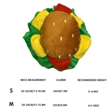 1 件宠物猫/狗汉堡头帽，可爱有趣的照片道具帽，适合小型宠物