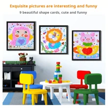 1 pieza Pintura de pegatinas 3D de un ángel de hibisco, manualidades creativas de pintura de pegatinas de dibujos animados para niños