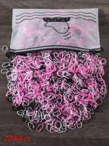 2000/4000 peças de elásticos de cabelo femininos de 0,47 polegadas para laços de cabelo, pequenos mini elásticos, grandes prendedores de rabo de cavalo para tranças, cordas de cabelo, acessórios de cabelo para uso diário, elásticos de cabelo