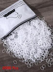 2000/4000 peças de elásticos de cabelo femininos de 0,47 polegadas para laços de cabelo, pequenos mini elásticos, grandes prendedores de rabo de cavalo para tranças, cordas de cabelo, acessórios de cabelo para uso diário, elásticos de cabelo