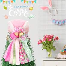 Easter Tree Topper Hat With Bunny Ears Cute Plush Top Hat Treetop Decoration Holiday Ornament For Home - Colorful - Easter Egg Random Colors - View 7
