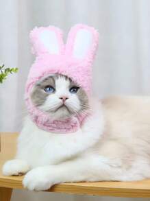 1/2pcs Bunny Ears For Cat And Puppy, Plush Bunny Hat With Ears For Cat And Puppy, Cute Easter Party Role Play Costume Pet Headdress Accessories