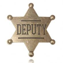 Sheriff Badges, Western Police Vest Badge, Deputy Sheriff Badge, Cowboy Party Decoration Badge,Makeup Ball Costume Props Party Favors Supplies, Police Badge Medallion Pins For Carnival Prizes, Party Bag Gift Fillers