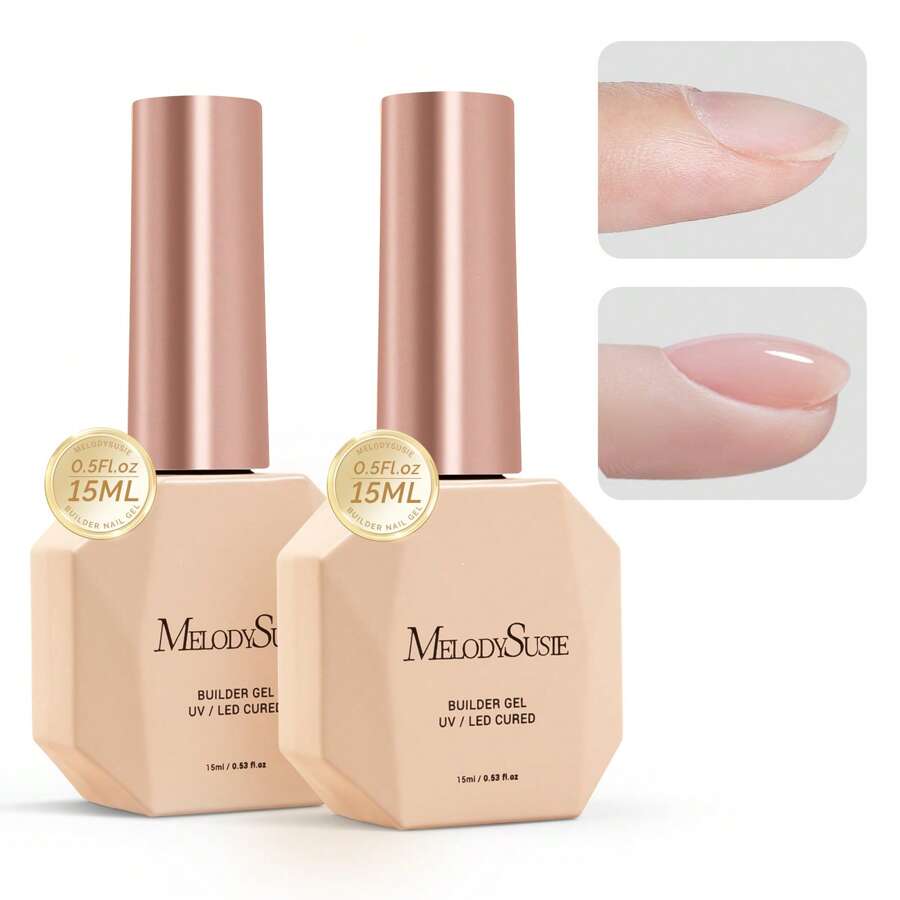 7 In 1 Clear Builder Gel Polish 15ml, All-In-One Nail Enhancement For Strong, Long-Lasting Nails, For Nails Strengthener Extension Gel Rubber Base Gel Polish - 無色 - 查看 1
