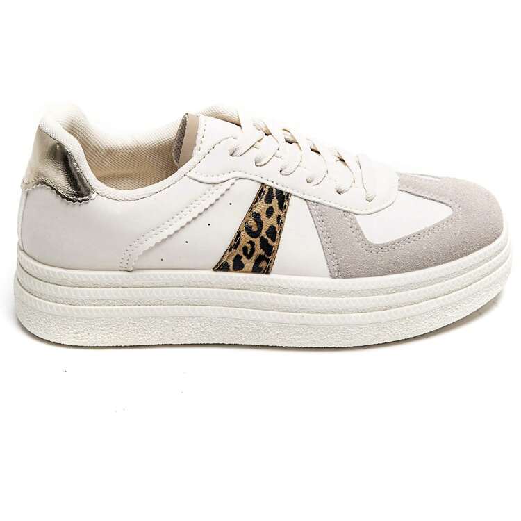 Women's Casual Thick-Soled Sneakers | Comfortable For Daily Wear - Leopard - View 2