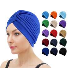 1pc Unisex Watermelon Print Stretchy Turban Hat, Yoga Head Wrap - Multicolor - View 1