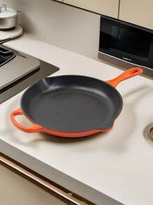 1 件 27 厘米铸铁搪瓷煎锅，不粘炉灶兼容煎锅