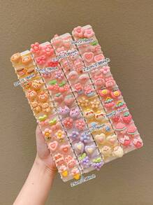 20/30/40pcs Girls Colorful Cute Cartoon Hair Scrunchies