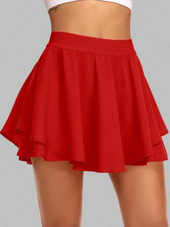 JoyGirl 女士褶皱网球裙配短裤高腰高尔夫短裙迷你裙健身裙运动短裙带口袋