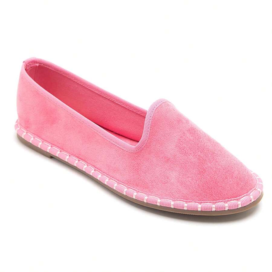 Fashionable Versatile Minimalist Casual Rhinestone Decor High Heels - Hot Pink - View 1