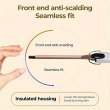 1pc Plug-In Extremely Thin 9mm Mini Wave Curl Wool Curling Iron, Bangs Fine Curling Hair Tool, Small Curls, Adjustable Heat Settings - UK Plug(220-240V) - View 6