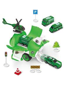 儿童 DIY 拆装飞机运输机和汽车玩具套装，螺丝刀组装，适合 3 岁以上儿童，男孩和女孩的圣诞礼物 - 彩色 - 查看 5