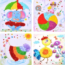 1 pieza Pintura de pegatinas 3D de un ángel de hibisco, manualidades creativas de pintura de pegatinas de dibujos animados para niños