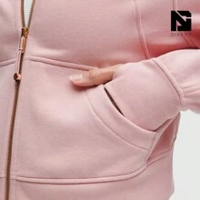 Scuba Oversized Full-Zip Hoodie - Pink Haze/Rose Gold - View 5