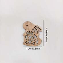 10pcs, Complex Easter Wooden Bunny Decorations,Natural Cutout Design, Perfect For Garden & Home Decoration, Multi-Purpose Letter Animal Theme, No Power Required, Bunny Accessories Gifts Birthday Graduation