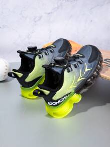 1 双青少年网眼厚底运动鞋，拼色鞋面，双层 PVC 鞋底，柔软舒适的网眼材质，轻便透气，可调节旋转扣，适合休闲和运动穿着彩色运动鞋 - 彩色 - 查看 7