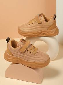 1 双采用 PU 钩环设计的儿童运动鞋，适合大男孩的透气户外运动鞋，以及中大女孩的运动鞋 - 棕色 - 查看 6