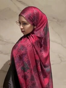 1pc Tropical Print Casual Scarf, All Season - Style 2 - View 6