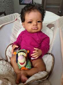 20inch Reborn Baby Dolls Black Girls Silicone Baby Girl Lifelike Baby Dolls Girls Realistic Babies Cheap That Look Like A Real Baby Newborn Toddler