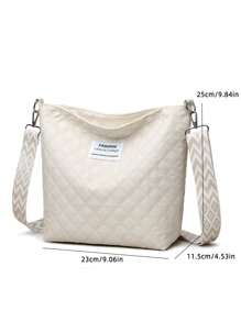Women's Fashion Diamond Quilted Lightweight Nylon Crossbody Bag