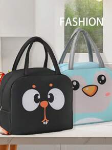 1pc Printed Lunch Bag, Aluminum Foil Insulated Portable Portable Lunch Bag, Waterproof Portable Design, Suitable For School And Office Use - Keep Food Fresh And Delicious, Bento Bags, Tote Bags, Kitchen Picnic Food Storage Bags, Back To School, Outdoor Carrying Bag