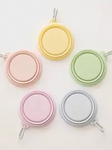 1 件可伸缩折叠狗狗爱好者和狗妈妈爱碗带挂钩，轻巧简约风格，适合散步、旅行、户外活动