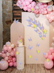 12pcs/Set 3D Hollow Butterfly Wall Stickers, Cake Decor, Wedding Decor, Home Living Room Decor Gifts Birthday Graduation Home Decor Wall Decor Bathroom Decor Bedroom Decor Room Decoration Stuff House Decor Home Decor Living Room Wall Paper Personalised Stickers School Decor School Surprise Dormitory Decor Back To School
