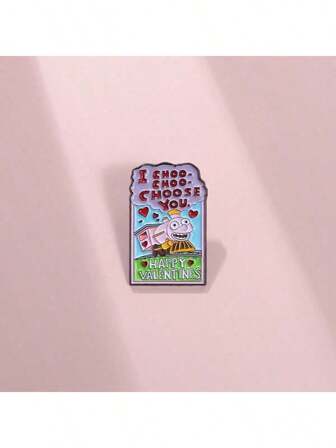 1 st söt "Jag väljer dig" retro tecknad märke alla hjärtans dag brosch klänning accessoarer nål för kläder väska berlock skola kontorstillbehör skjortor jacka smycken halloween klädnål roliga lärarpresenter kostymaccessoarer väska berlocker