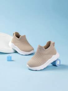 Toddlers'/Children's Breathable Soft All-Match Slip-On Deformation Casual Sneakers, Suitable For All Seasons - Khaki - View 4