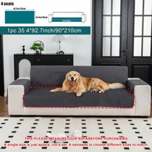 1pc Anti-Slip Ultrasonic Seat Cushion Protector, Furniture Covers, Sofa Cover Set, Fits All Sofa Types And Machine Washable - Dark Grey - View 11