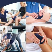 1/2 piezas Paquete de hielo de gel para la rodilla, paquete de frío y calor reutilizable de gel para la rodilla, paquete de hielo de doble temperatura para aliviar y relajar la rodilla después del ejercicio diario, flexible y ajustable, accesorio de cuidado de los pies