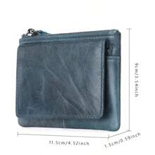 Retro RFID Wallet Small Men's Credit ID Card Holder Wallet Male Slim Leather Wallet With Coin Pocket For Men Women