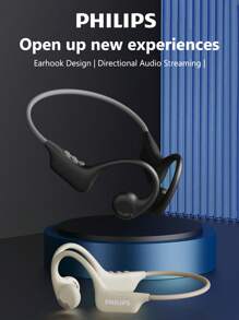 PHILIPS Casque Bluetooth PHILIPS TAA1708, crochet d'oreille son ambiophonique HIFI, audio directionnel, pour sport, course à pied, cyclisme, longue durée de vie de la batterie, annulation du bruit, appel, musique, jeux, casque sans fil à écouteurs ouverts, compatible avec les smartphones et les ordinateurs