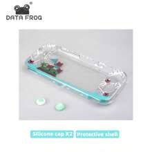DATA FROG Transparent Protective Case For Switch Hard Shell Cover Clear Cute Case Accessories - Blue - View 3