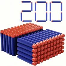 400/200/100/50 قطعة رصاصة جامدة زرقاء برأس مستدير 2.83 بوصة لسلسلة نيرف مسدس شطب، اكسسوارات بندقية لعب للأطفال