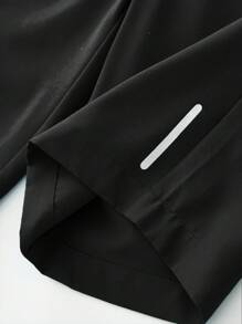 2件套青少年男童运动跑步5英寸休闲短裤，夏季 - 深灰色 - 查看 5