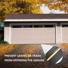 Tira de sellado de goma para puerta de garaje de 6 metros de color negro