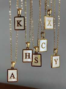 Fashion Letter Necklace Pendant Women's Accessories 26 Letter Accessories - Multicolor - View 1