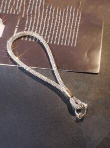 奢华闪亮水钻手机挂绳腕带，优质水钻镶嵌手腕带，时尚防丢手机配件，适合送给母亲、家人、朋友、生日、节日的手机挂饰、手机链