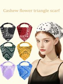 2 件复古波西米亚风格腰果花三角形头带，弹性百搭头带头箍，装饰头带头箍，百搭日常佩戴，适合女性日常搭配，适合作为送给朋友的礼物