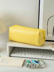 1 Cute And Fresh Leather Pencil Case, Small Pencil Case, Student Pencil Case, Makeup Bag, Cute Ice Cream Office, University Makeup Bag Storage Bag, Large Pencil Case, Office Storage Bag, Desktop Storage Bag, Pen Storage Bag, Pencil Tray, Desktop Storage Bag, Desktop Storage Bag, Pen Holder,Back To School,School Supplies,Pencil Pouch,School Bag - Multicolor - View 16