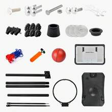 8FT Adjustable Portable Basketball Hoop System Height Basketball Net Stand Heavy Duty Indoor Outdoor - Black - View 10