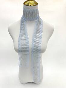 1pc Women's Accessory Diamond Decor Small Scarf, Can Be Worn With Dresses Or As Waist/Head Belt For Different Occasions