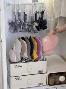 1pc Iron Triangle Stand, Baseball Cap Storage Rack, Knitted Cap Storage Rack, Book Storage Rack, Document Storage Rack, Suitable For Baseball Cap, Knitted Cap, Books, Documents And Other Items, Suitable For Drawers, Wardrobe, Desk, Etc, Gender Reveal Party, Perfect For Birthdays, Weddings, Parties, The Perfect Gift For Colleagues, Friends, And Family, Back To School