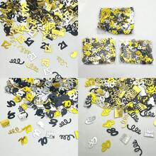 15g/Túi Vàng Đen Số Confetti Trang Trí 18/30/40/50/60 Sinh Nhật Vui Vẻ Kỷ Niệm Bàn Để Bàn Vật Dụng Rải Rác, Giáng Sinh - nhiều màu - Xem 4