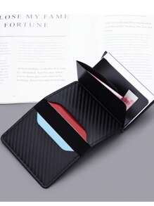 Men's Anti-Theft And Anti Demagnetization Aluminum Alloy Business Wallet, Pop-Up Card Slot, Credit Card Clip, Bank Card Clip Design Slim And Compact, Multiple Card Slots And ID Card Window, Aluminum Alloy And Imitation Leather Materials, Perfect Lover Gift Suitable For Teen Summer Casual Outdoor Athletic Or Vacation Travel Or Graduation Gifts Or Birthday Dress Accessories Formal/Business Formal - Multicolor - View 6