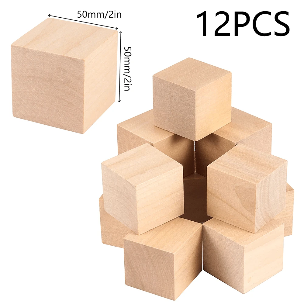 4/8/12 Pcs Basswood Carving Blocks, Basswood For Carving - Large Woodcarving Blocks 2"X2"X2", Wooden Crafts Blank Basswood Carving Blocks - Craft Wood Blocks