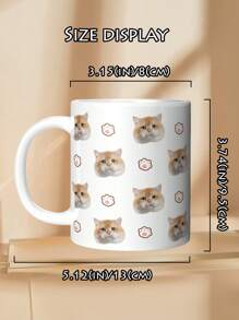 1 pieza Taza personalizada de 11 oz/350 ml con cara de gato, taza personalizada con cara de mascota - Taza para mascotas personalizada para amantes de los gatos, regalo para mamá y papá de gatos, decoración del hogar para el Día de San Valentín, regalo de San Valentín único para ella, regalo para colegas, taza personalizada con foto para dueños de gatos, regalo perfecto para amantes de los gatos